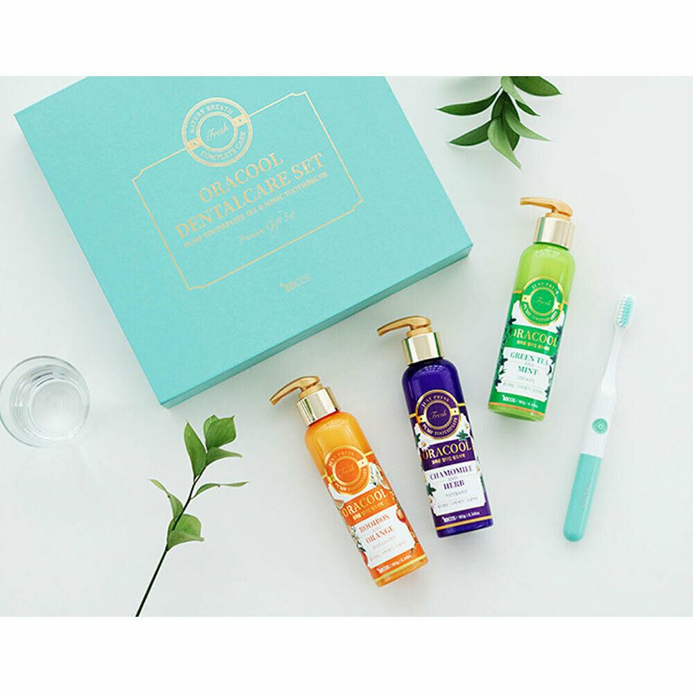 EDCOS Oracool Dentalcare Set 3 pump Toothpastes & Sonic Toothbrush