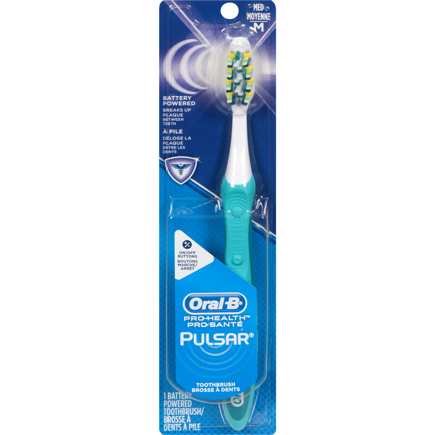 Oral-B Pulsar Medium Toothbrush Pro Health Battery Powered Healthy 1pc NEW