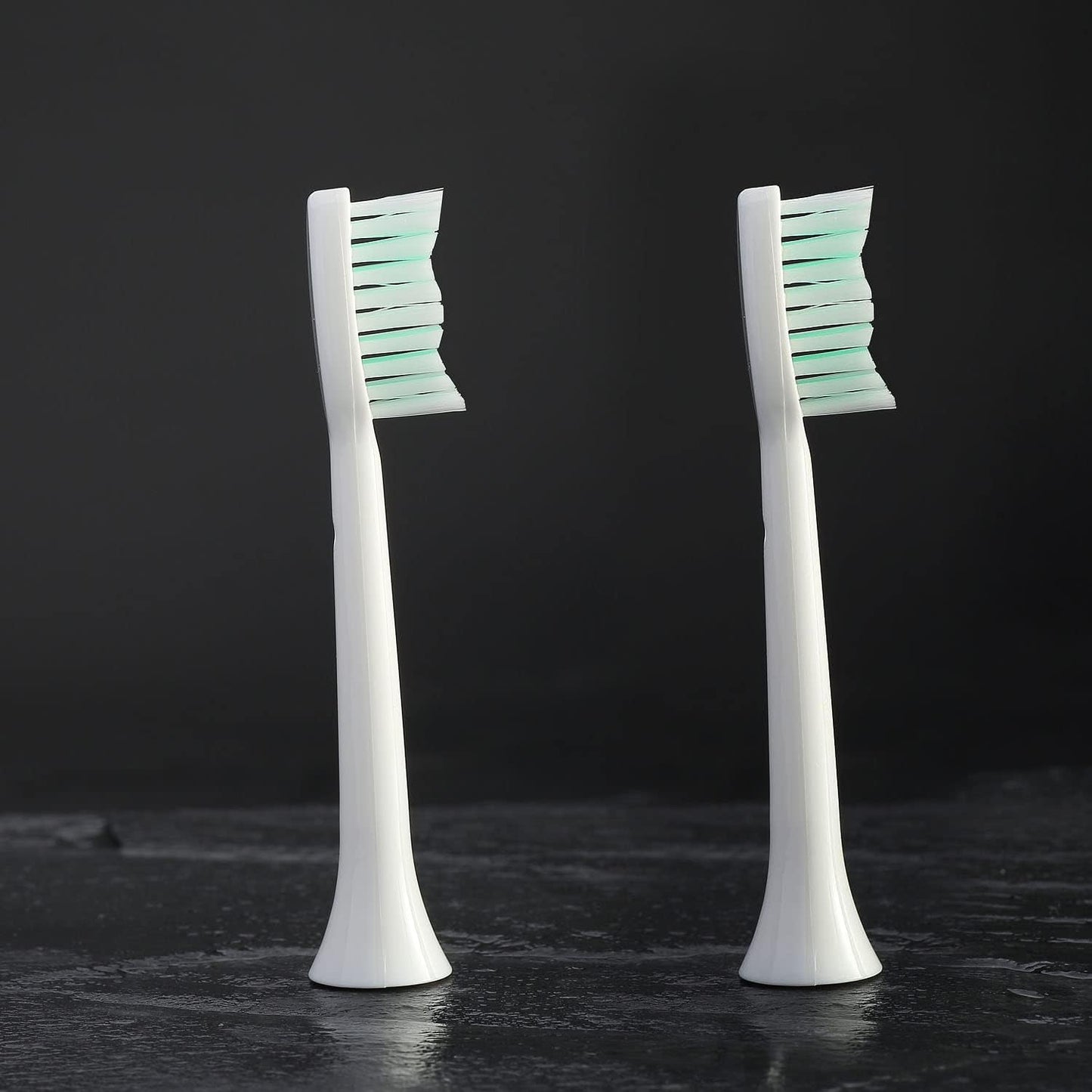 FOXSONIC 2pcs White Sonic Electric Toothbrush Replacement Brush Heads