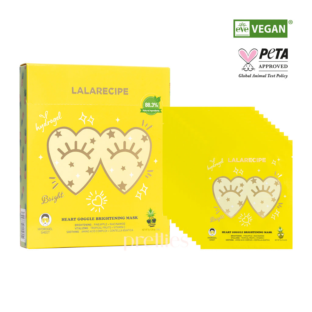 LALARECIPE Heart Goggle Brightening Mask (Pineapple - Yellow) 10pcs/ box