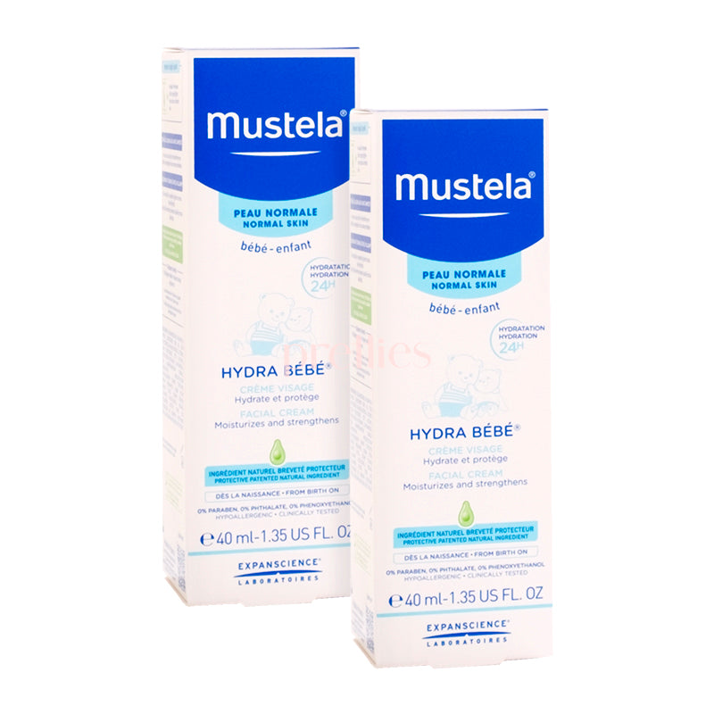 Mustela Hydra-Bebe Face 40ml (Europe Version) x2pcs (022648)