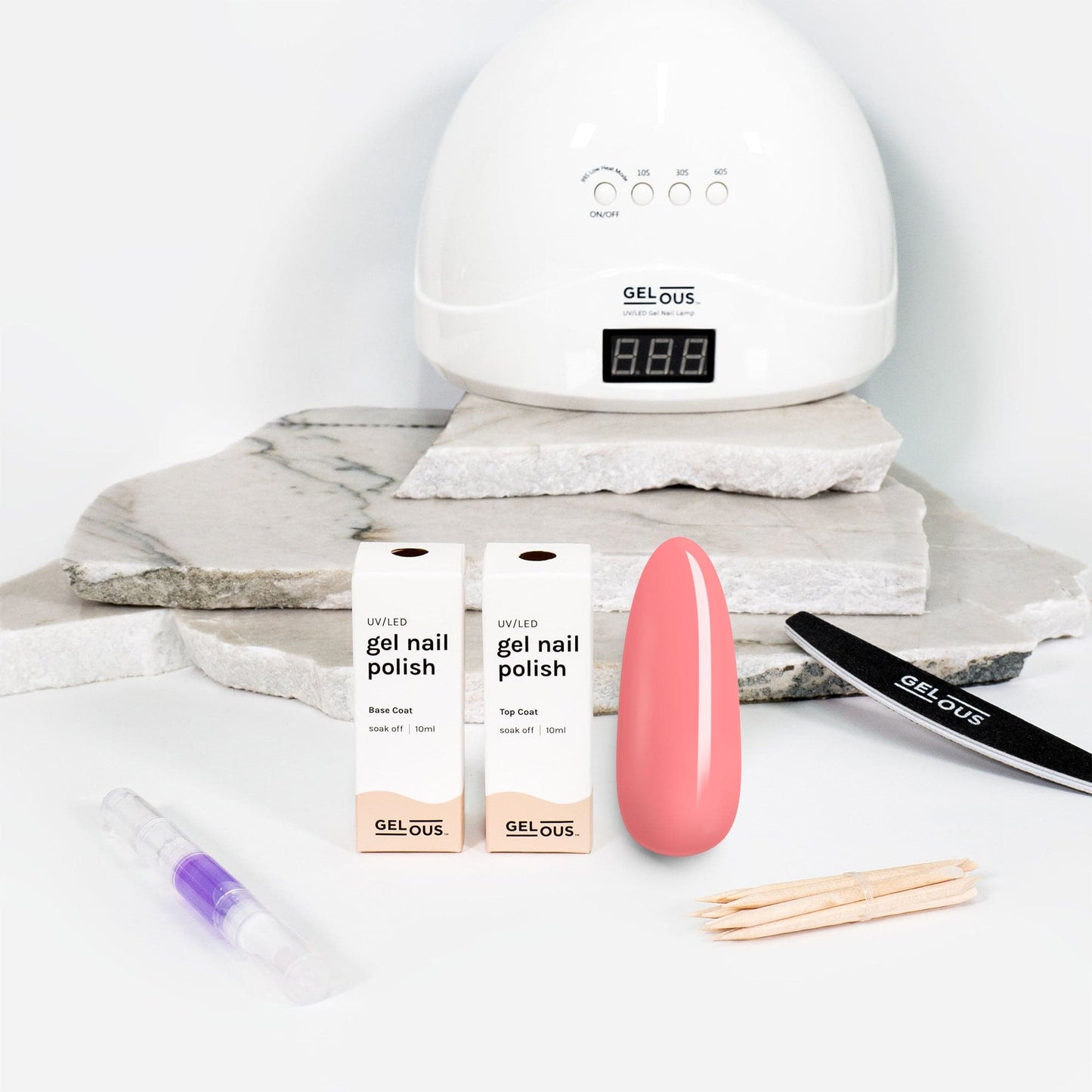 Gelous gel nail polish Just Peachy Essentials Pack - photographed in New Zealand