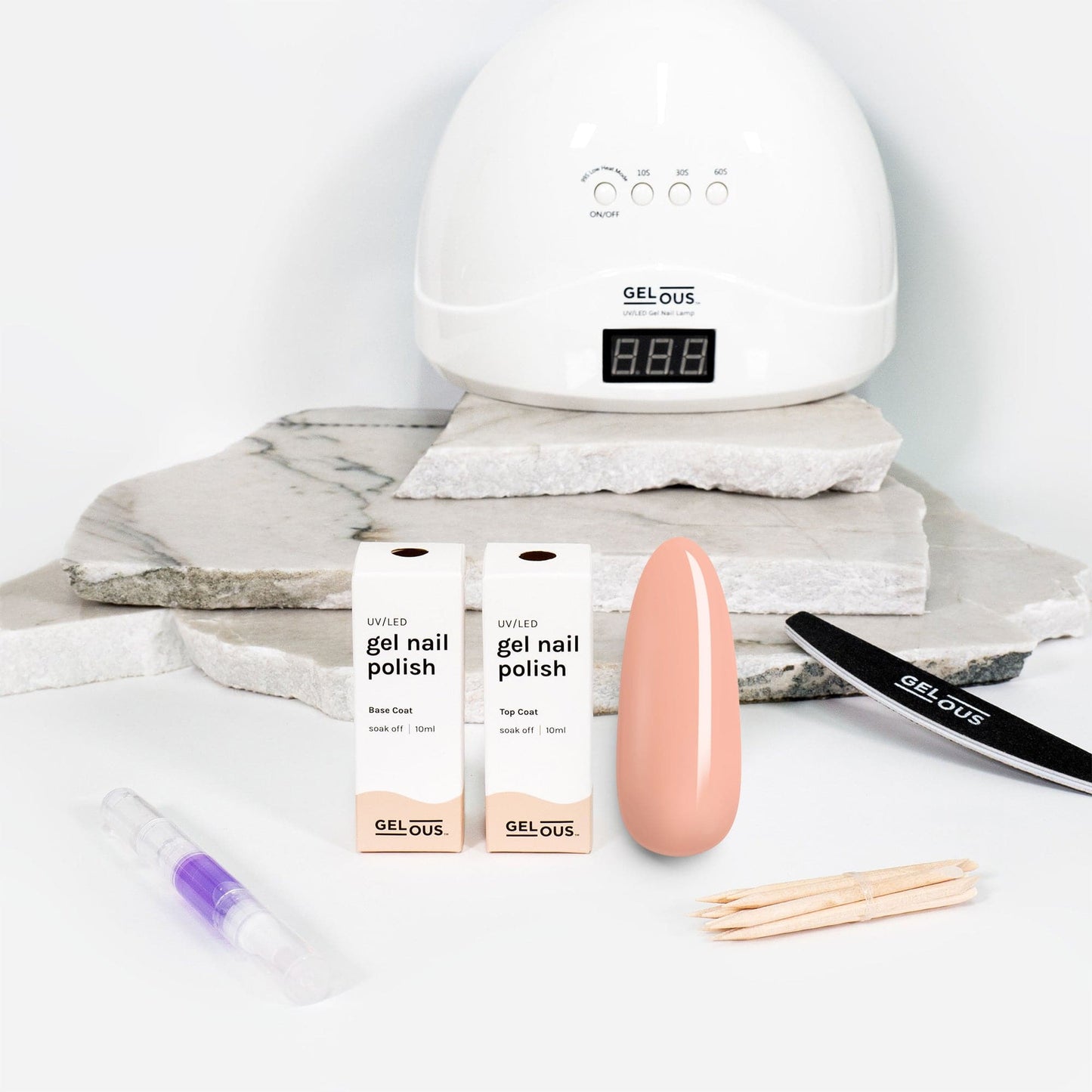 Gelous gel nail polish Peach of Cake Essentials Pack - photographed in New Zealand