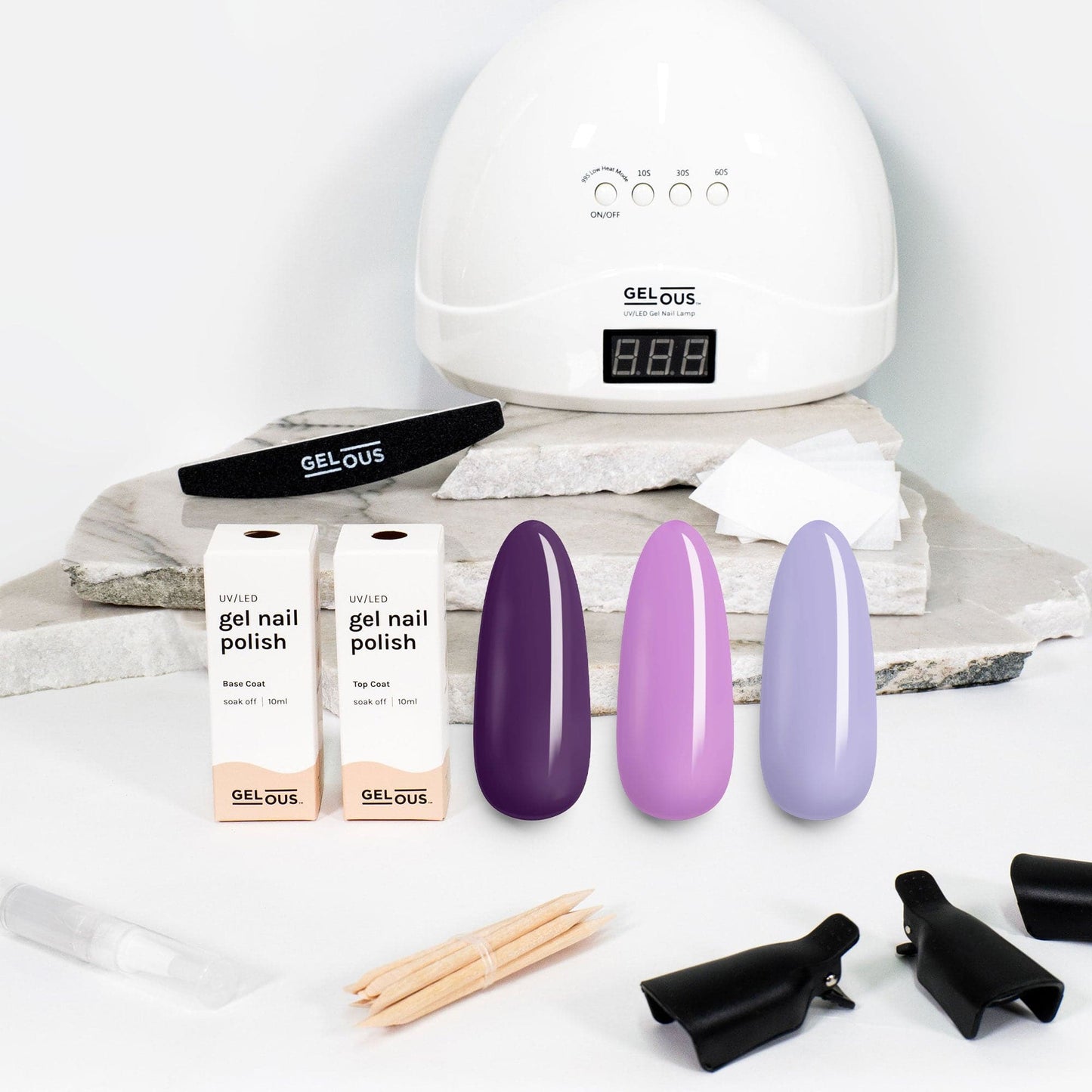 Gelous gel nail polish Purples 3 Polish Starter Pack - photographed in New Zealand