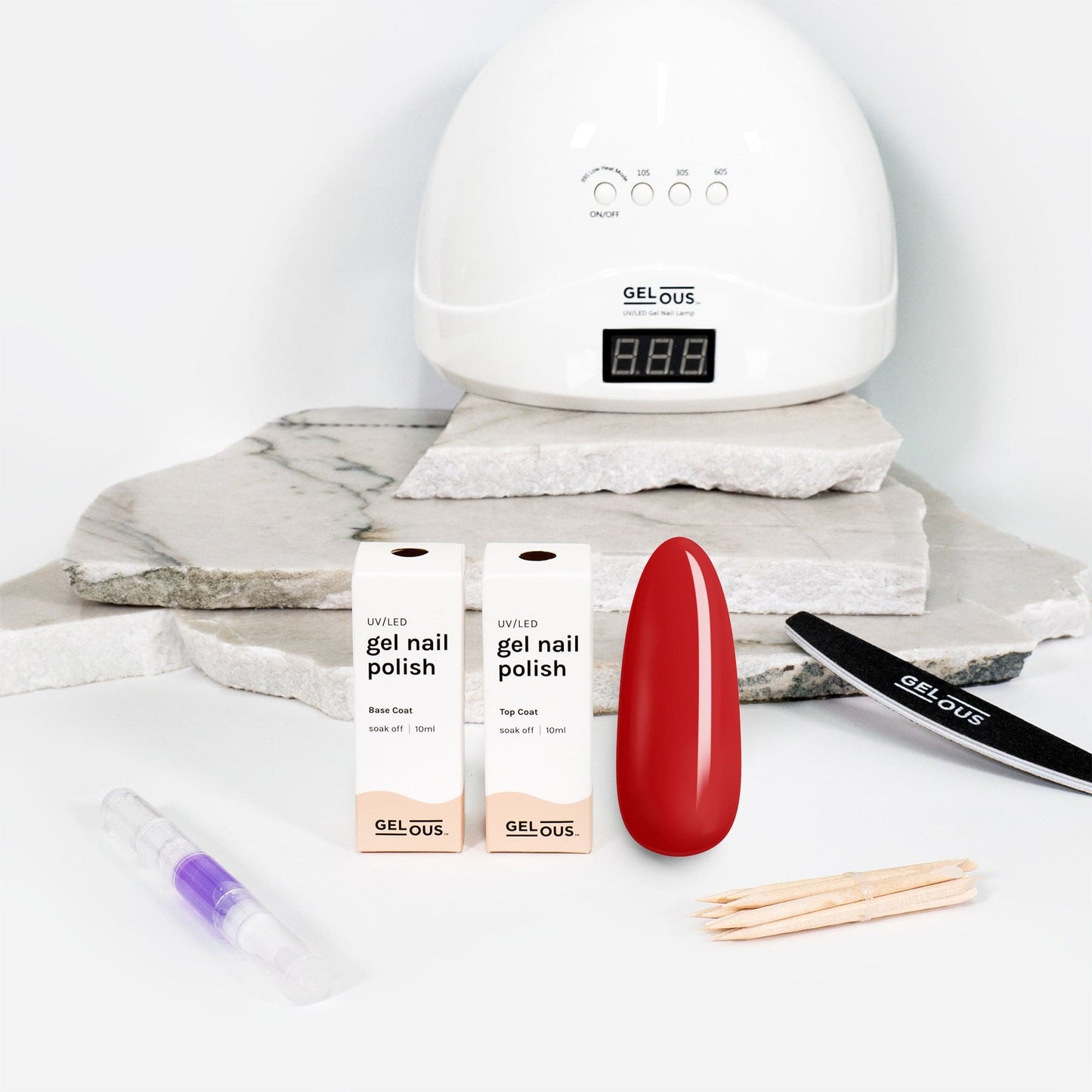 Gelous gel nail polish Paint the Town Red Essentials Pack - photographed in New Zealand