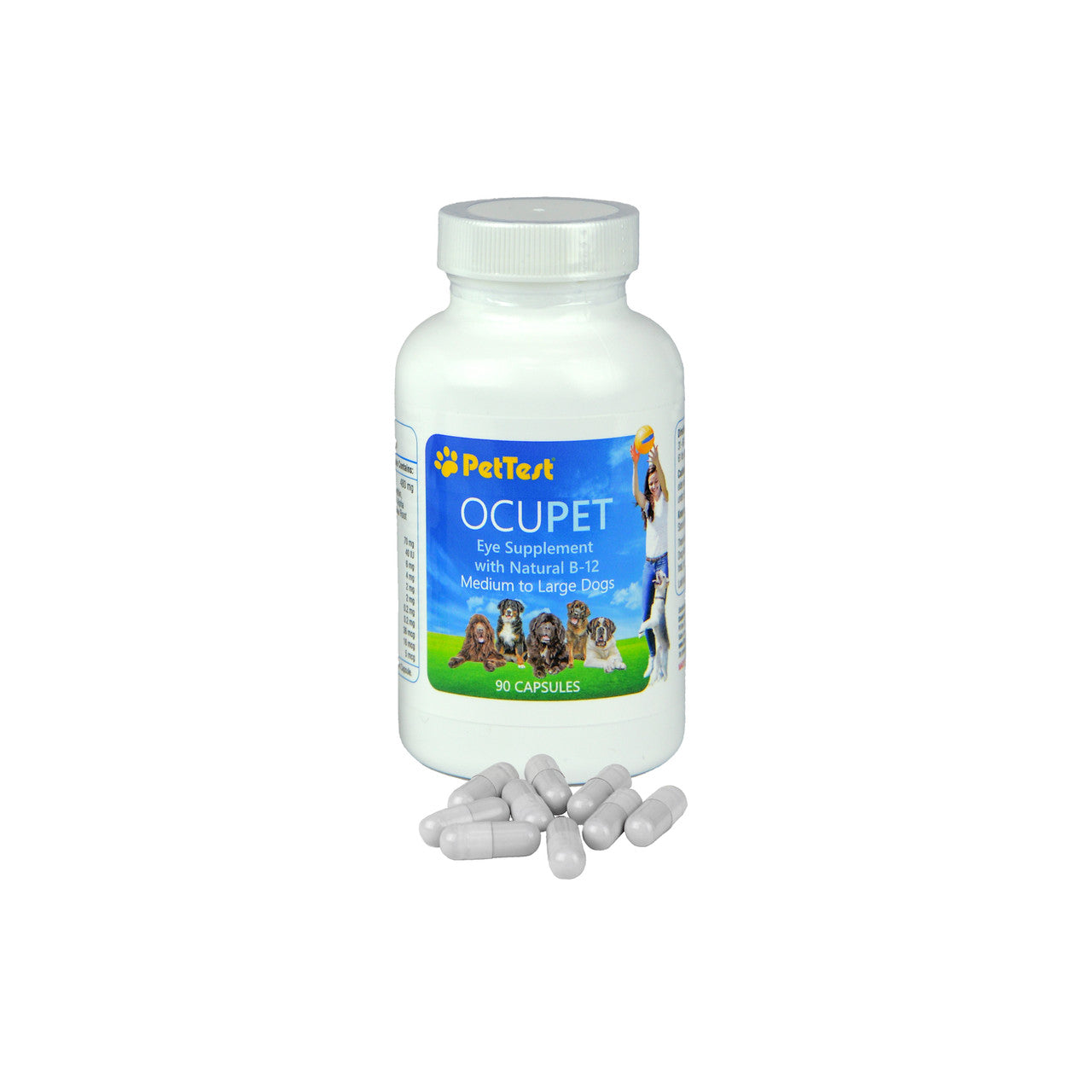PetTest OcuPet Eye Supplement with Natural B-12 for Cats & Dogs