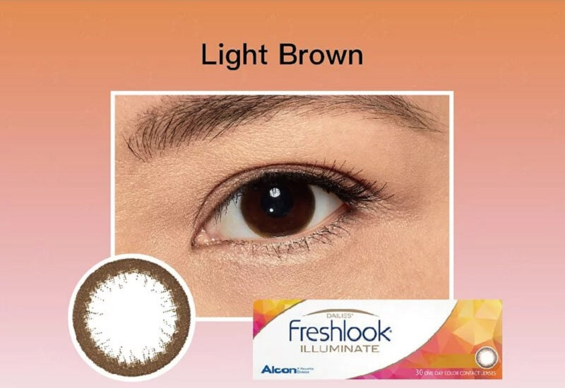 Freshlook Illuminate Light Brown Contact Lenses 30 Pack