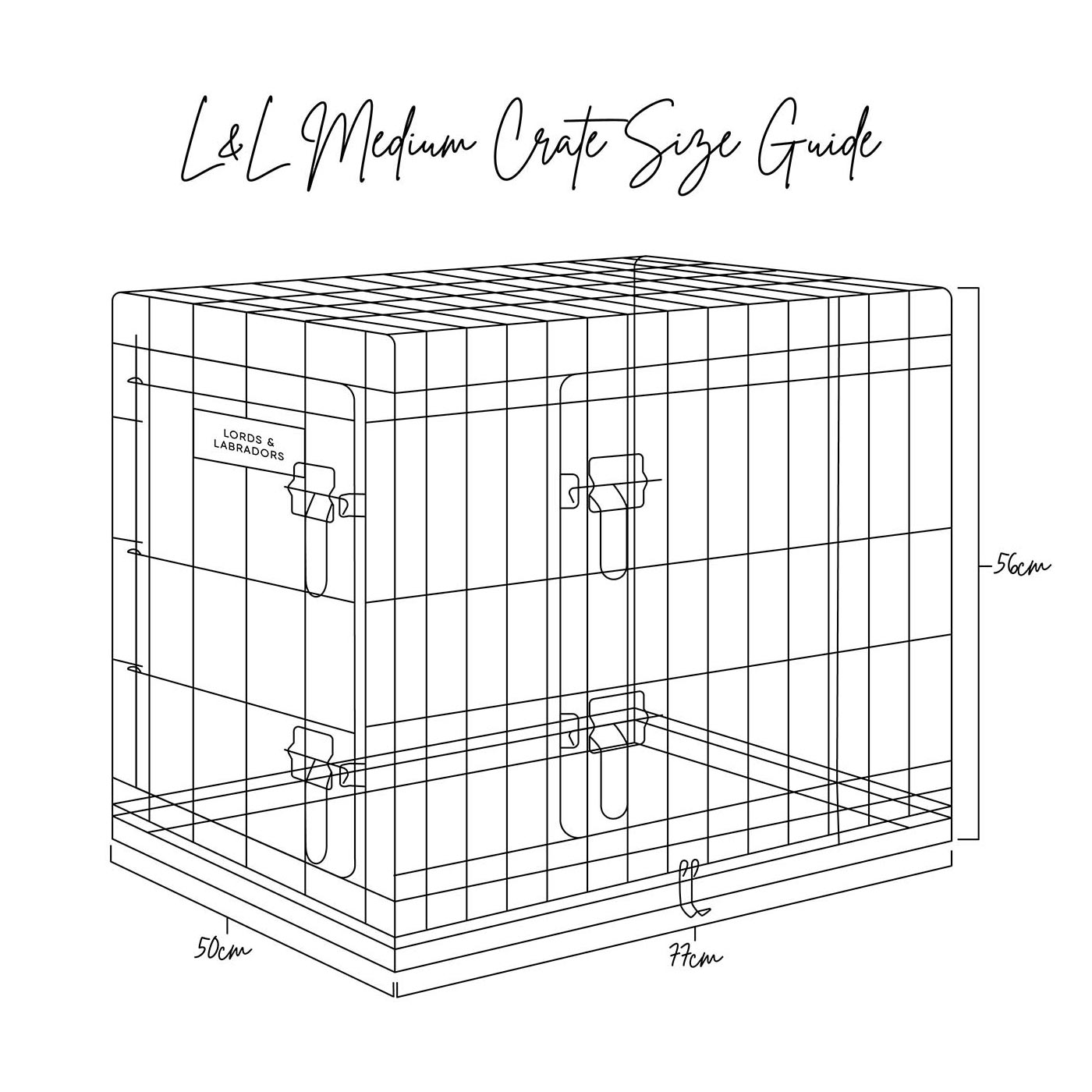 Imperfect Deluxe Dog Crate in Silver by Lords & Labradors