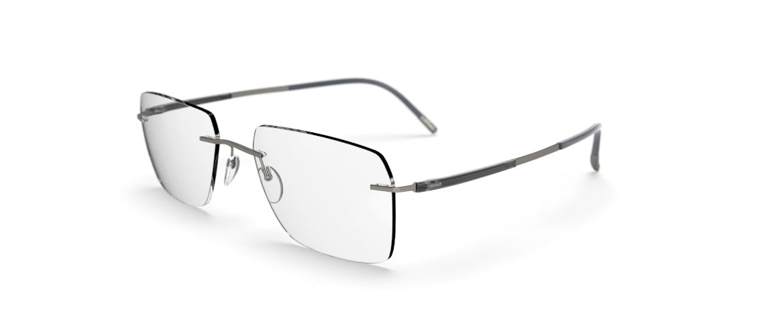 silhouette optical prescription rimless screwless made in austria titanium lightweight comfortable eyewear glasses unisex male female gunmetal silver