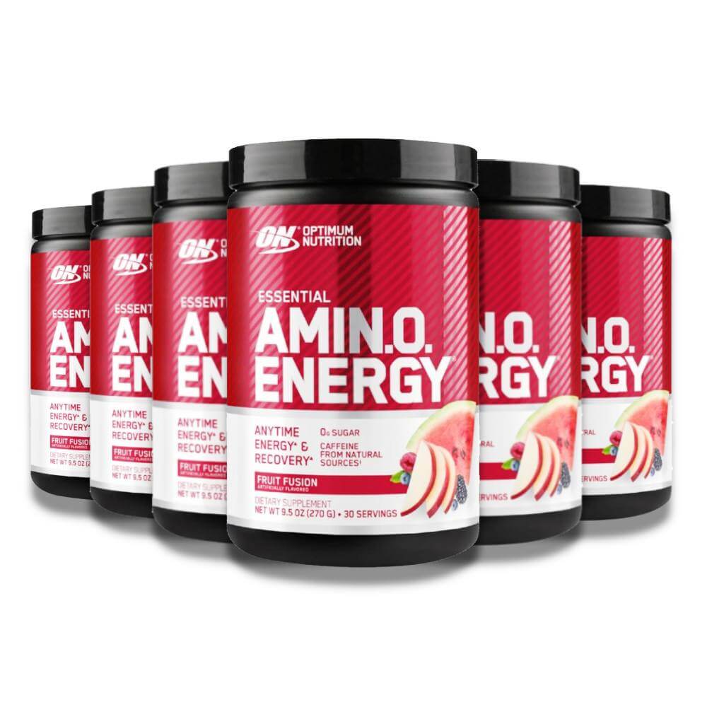 Optimum Nutrition - Amino Energy, Fruit Fusion 9.5 Oz 30 servings - 6 Pack