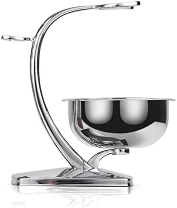 GRUTTI Shaving Brush Razor Stand with Soap Bowl, Safety Mens Razor Holder with Non Slip Base Shaving Kit for Men Boyfriend Husband Dad Birthday Fathers Day Gift