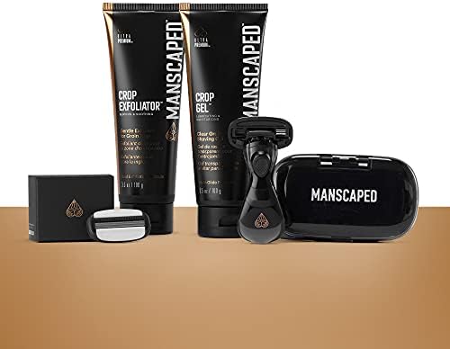 MANSCAPED® The Ultra Smooth Package, Male Hygiene Shaving Bundle With Groin Razor, Shaving Gel, and Exfoliator