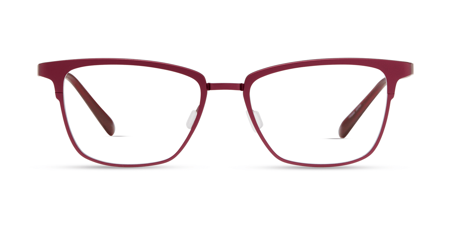 modo 4243 optical prescription eyewear glasses women ladies female rectangle upswept titanium made in japan strong durable long lasting burgundy red