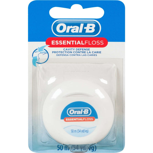 Oral-B Essential Floss Wax Fresh Breath Healthy Gums Dental 50 Meters NEW