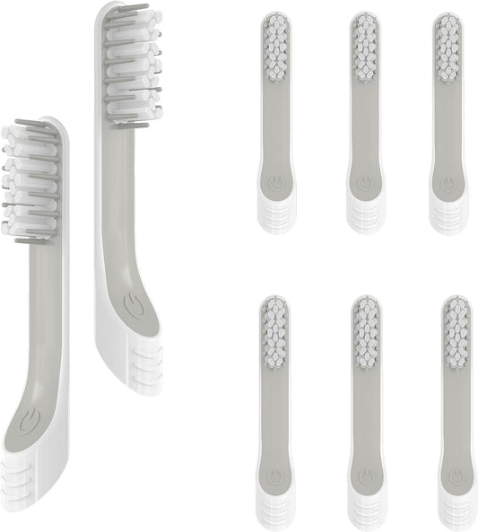 MERUYOO Toothbrush Replacement Heads Compatible with Quip, 8 Packs, Electric Brush Head Refill for Quip, White