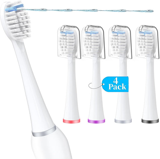 NYTCNHO Replacement Toothbrush Heads Compatible with WaterPik Sonic Fusion SF01/SF02 and Sonic Fusion 2.0 SF03/SF04,4 Pack Professional Replacement Heads for Waterpik with Cover