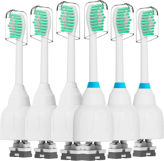 Replacement Brush Heads for Philips Sonicare Screw-on HX7022/66 HX7023/64 E-Series Electric Toothbrush - Refills Heads Compatible with Essence HX5610 and Other Screw-on Toothbrush Model, 6 Packs