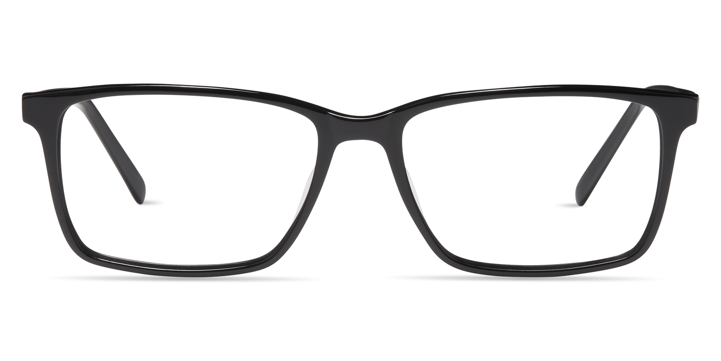 modo 6537 optical prescription eyewear glasses plastic acetate handmade in japan men male classic rectangle lightweight comfortable black