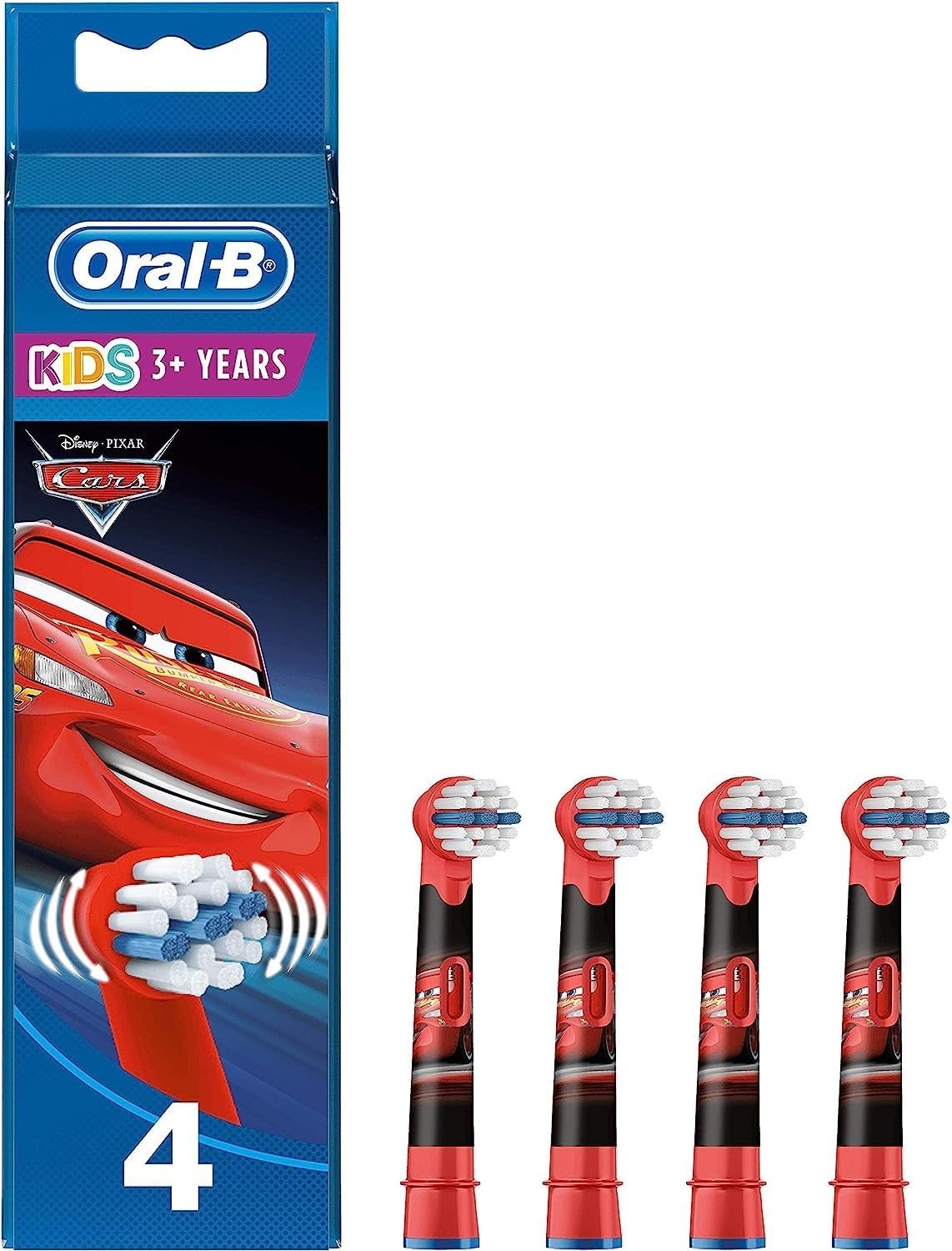 Oral-B Stages Power Cars Kids Toothbrush Replacement Heads (Pack of 4)