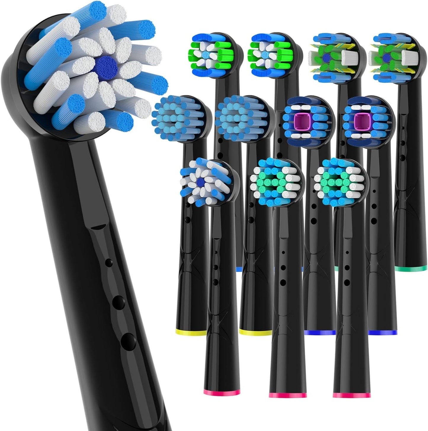 ITECHNIK Replacement Toothbrush Heads Compatible with Oral B Electric Toothbrush, Toothbrush Heads for Oral-B 7000/Pro 1000/9600/ 5000/3000/8000 (12pcs)