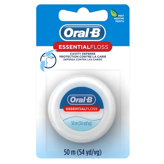 Oral-B Dental Floss, Essential Floss, Mint, Waxed, 54 Yd (Pack of 24)