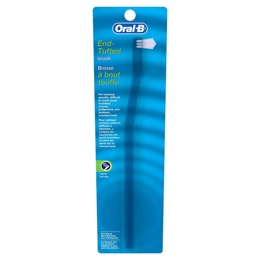 Oral-B End-Tufted Denture Toothbrush, Blue, Pack of 6
