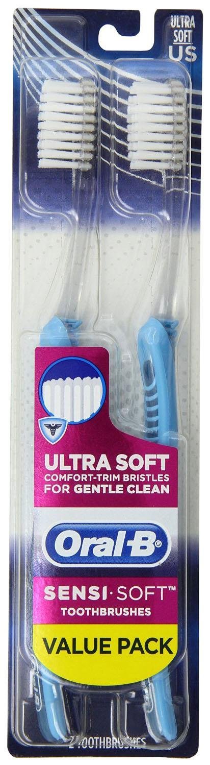 Oral-B Sensi-Soft Toothbrush, Extra Soft, 2 Count