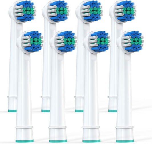 Keosaa Replacement Toothbrush Heads Compatible with Oral B, Pack of 8 Professional Electric Toothbrush Heads for Oral-B 7000/Pro 1000/9600/ 500/3000/8000