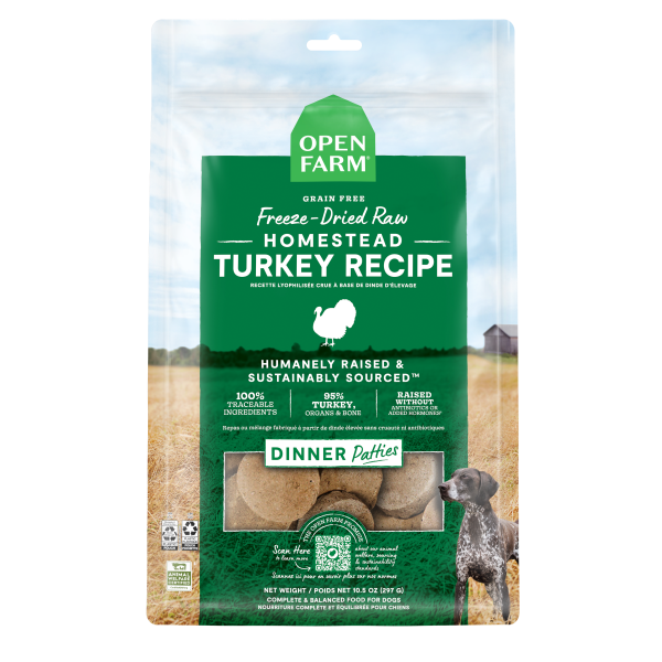 Open Farm Dog Freeze-Dried Raw Patties Homestd Patties