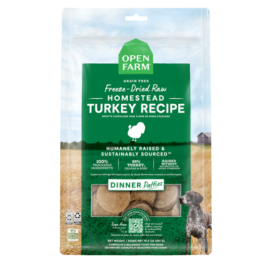 Open Farm Dog Freeze-Dried Raw Patties Homestd Patties
