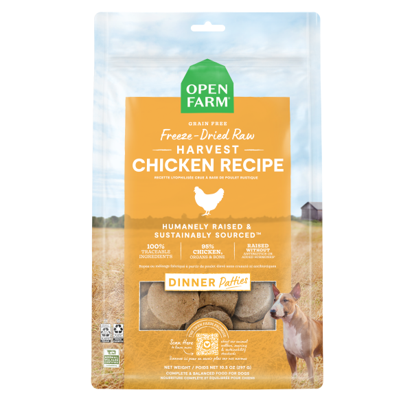 Open Farm Dog Freeze-Dried Raw Patties Homestd Patties