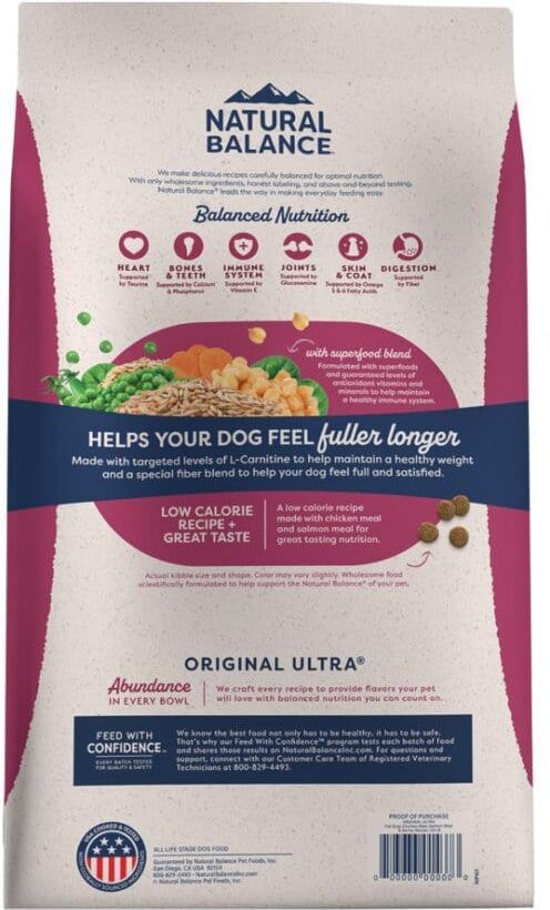 Natural Balance Fat Dogs Low Calorie Dry Dog Food