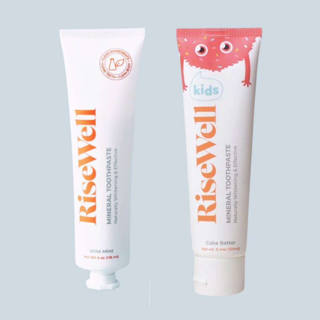 Family Wellness Duo: RiseWell Mineral Toothpaste Set For Kids & Adult