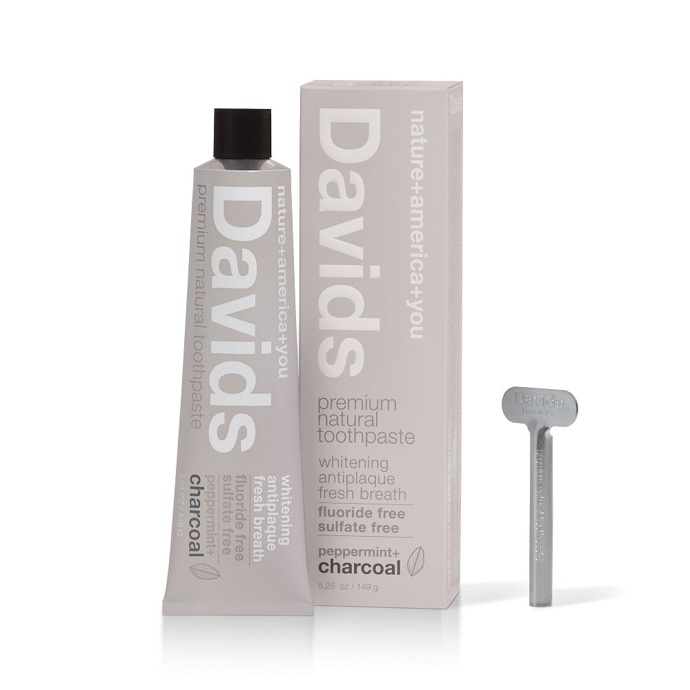 Buy Davids Natural Toothpaste Peppermint + Charcoal at One Fine Secret. Official Australian Stockist. Natural & Organic Clean Beauty Store in Melbourne.