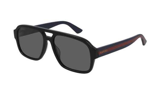 Sunglasses Gucci GG0925S Aviator, Black, Grey, Gucci, Large, Mens, New, Non-Polarized, Plastic, Prescription, Sunglasses