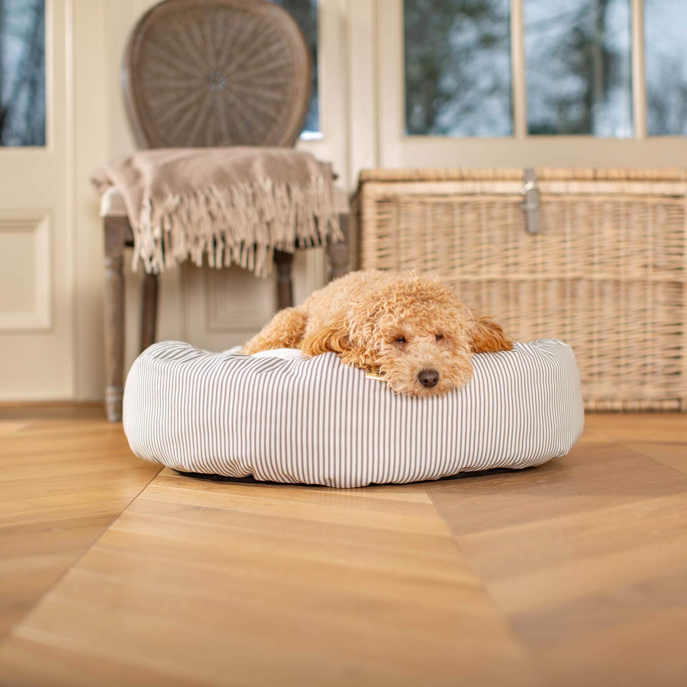 Donut Bed in Regency Stripe by Lords & Labradors
