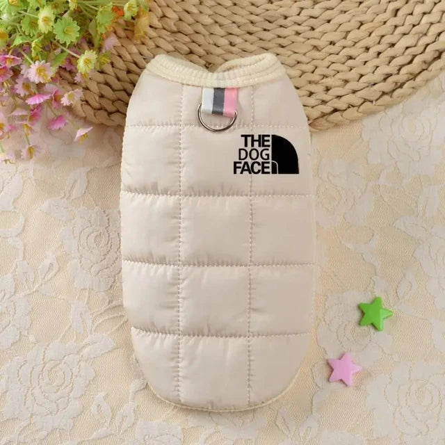 Double Sided Dog Coat Winter Warm WHITE XS