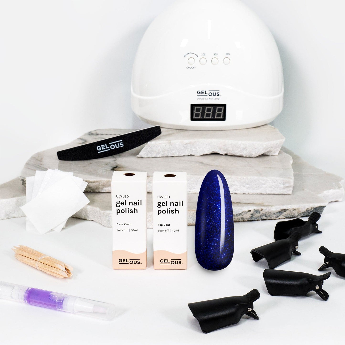 Gelous gel nail polish Deep Blue Sea Starter Pack - photographed in New Zealand