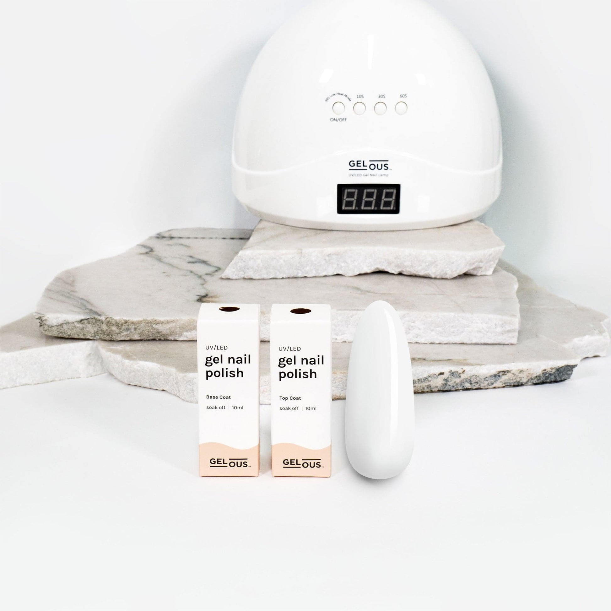 Gelous gel nail polish Just White Basic Pack - photographed in New Zealand