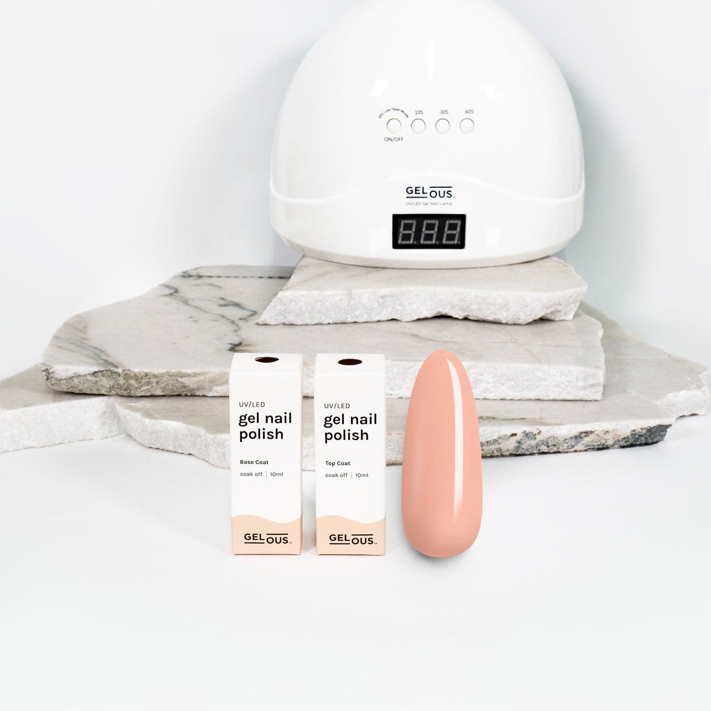 Gelous gel nail polish Peach of Cake Basic Pack - photographed in New Zealand