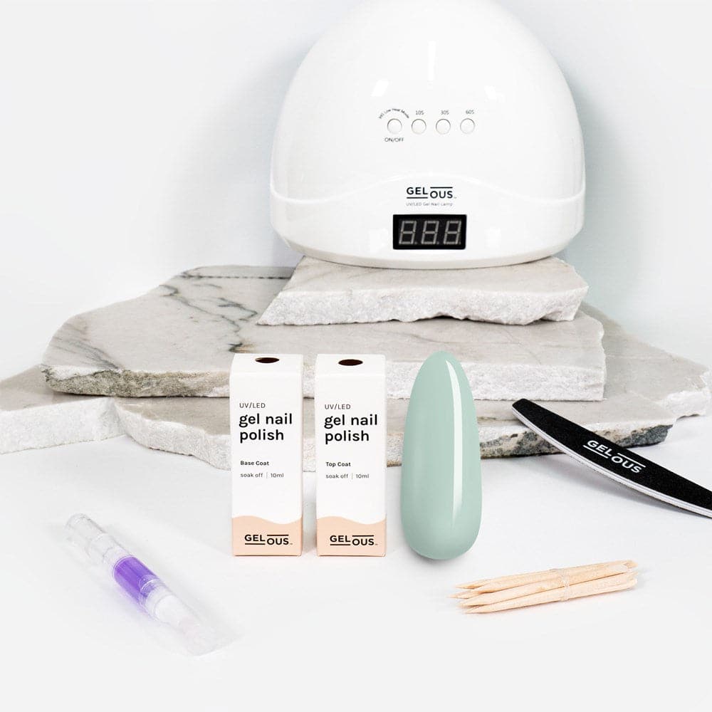 Gelous gel nail polish Pistachio Essentials Pack - photographed in New Zealand