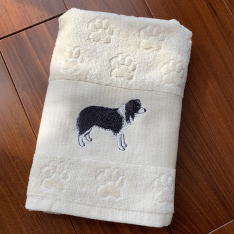 Dog Embroidery Towel