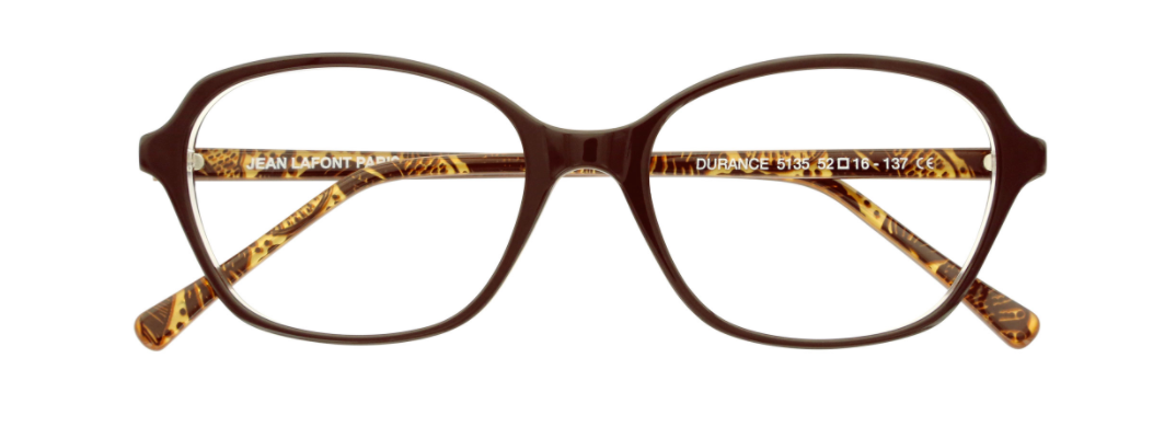 lafont durance handmade in france plastic acetate ladies female women optical eyewear glasses prescription square shape basic conservative 5135 brown front