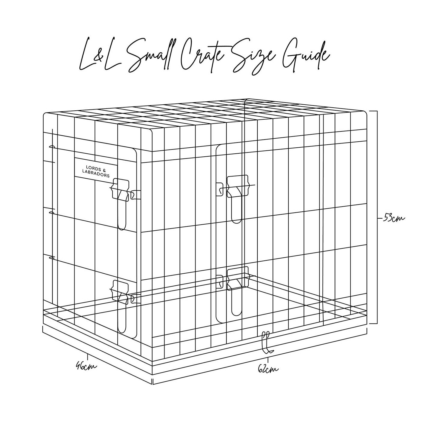 Imperfect Deluxe Dog Crate in Silver by Lords & Labradors