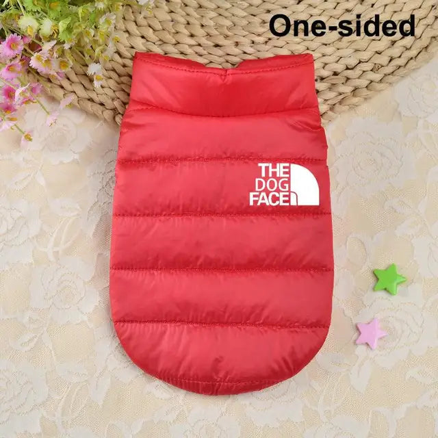Double Sided Dog Coat Winter Warm single-sided redB XS
