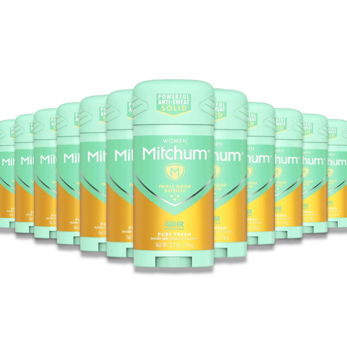 Mitchum - Triple Odor Defense Deodorant, Womens, Solid, Pure Fresh -  2.7 Oz - 24 Pack