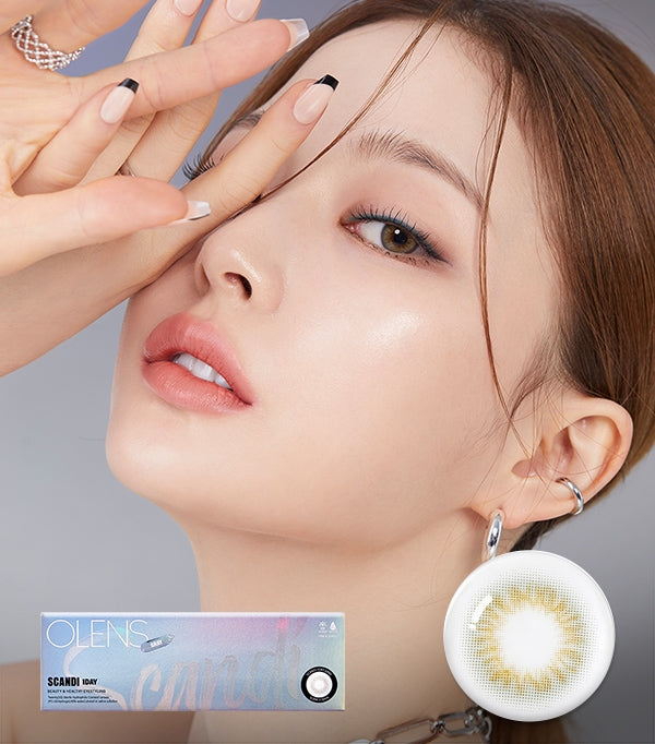 OLENS Scandi One Day Gray Blackpink Contact Lenses 20 Pack