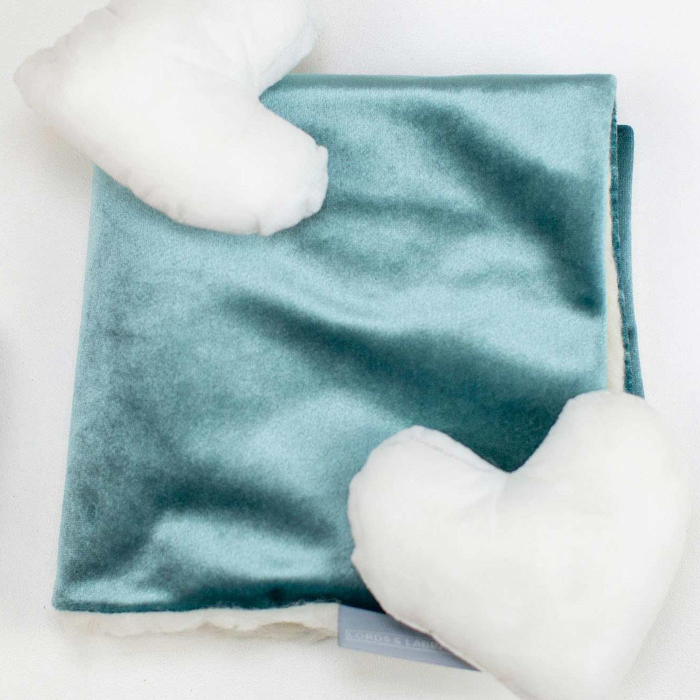 [color:duck egg velvet] Luxury Velvet Pet Blanket, In Stunning Duck Egg Velvet. The Perfect Blanket For Dogs, Available at Lords & Labradors